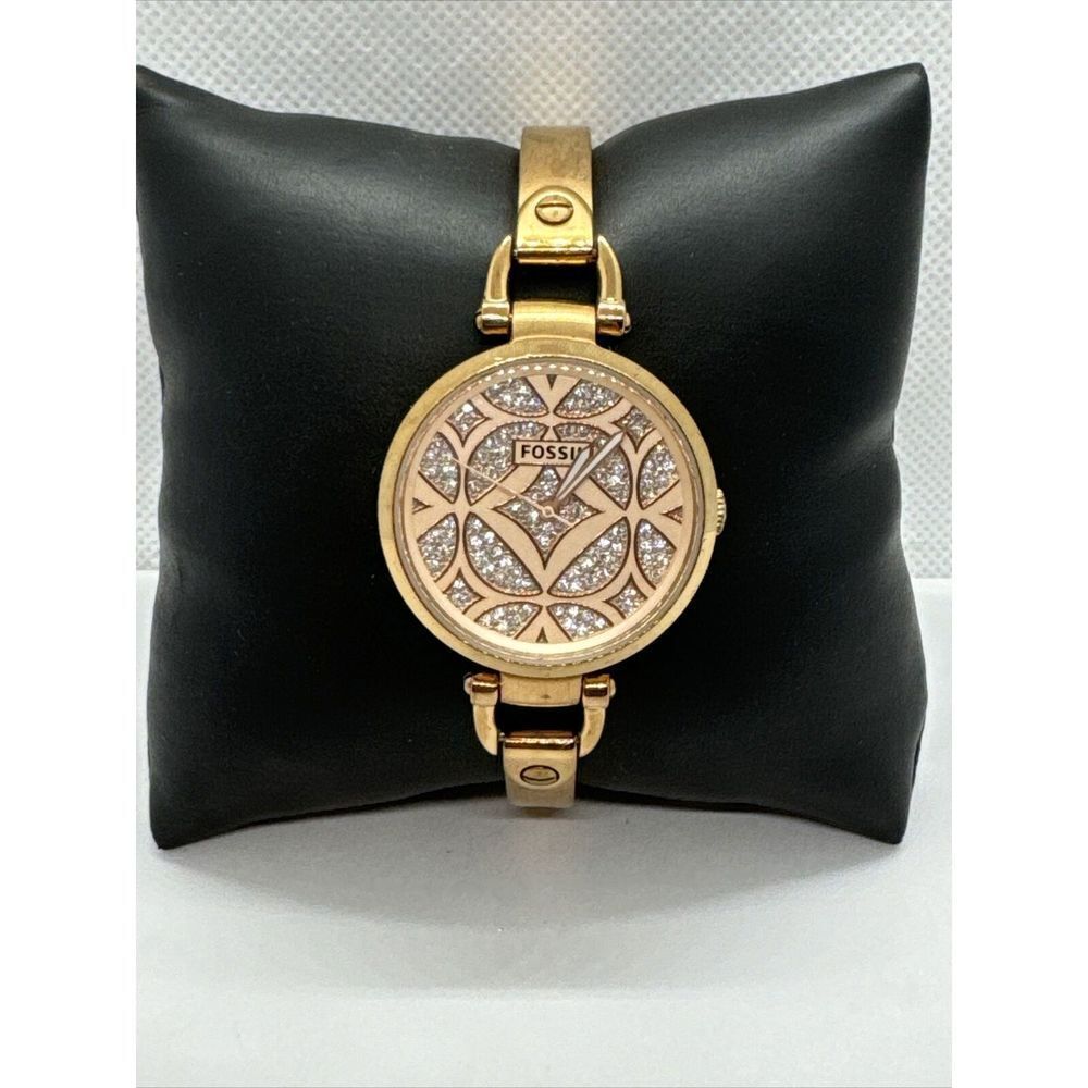 Fossil ES3422 Women's Rose Gold Stainless Steel Analog Dial Quartz Watch JNA337